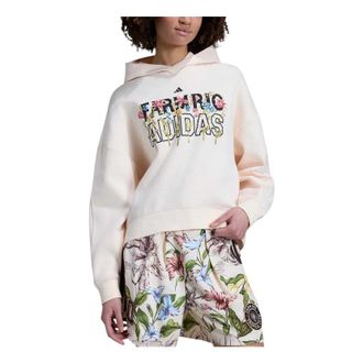 adidas (WMNS) adidas x Farm Rio Hoodie Asia Sizing Ecru Tint Shadow Brown Multicolor KR0253