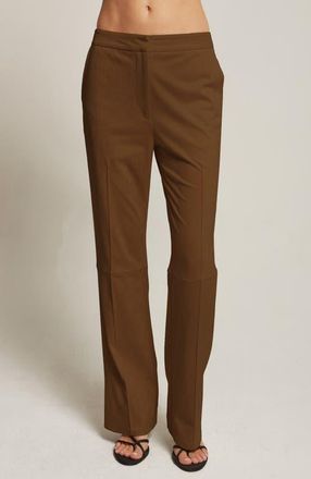 Crescent Faux Suede Flared Pants in Espresso at Nordstrom, Size Small L