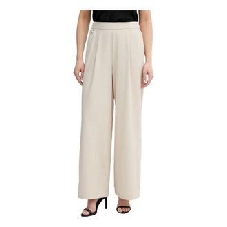Joseph Ribkoff Broeken, Dames, Beige, XL, Polyester, Wijde broek