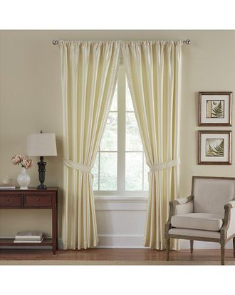 Elrene Versailles Faux Silk Blackout Window Curtain