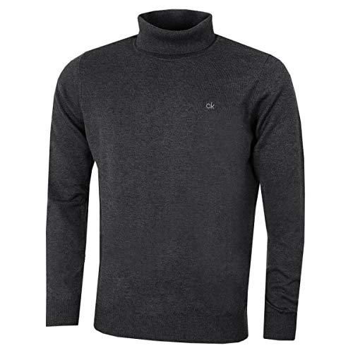 Calvin Klein Hommes CK col roulé en Tricot Rib Chaud Pull Durable