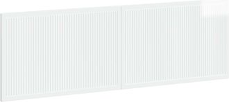 vidaXL Cabecero Montada En La Pared Ede Blanco Brillante Vidaxl