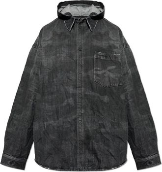 Balenciaga Denim jack met vintage-effect - Heren - Spijkerjassen - Zwart - S - Denim - Jassen