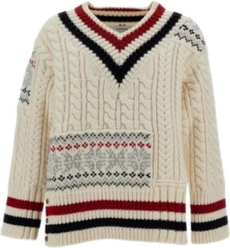 Thom Browne Jersey de cr&iacute;quet Fair Isle - Knitwear - Hombre - Beige - S