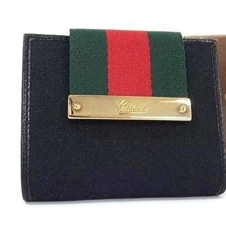 Gucci Black Gg Canvas Wallet (Bi-Fold) (Pre-Owned)