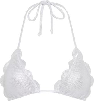 Marysia Swim Zilveren Triangel Bikini Top Broadway - Dames - Bikinis - Grijs - M - Badmode