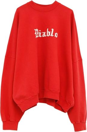 Willy Chavarria diablo-embroidered sweatshirt