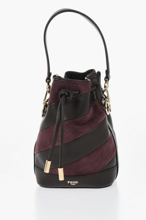 Fendi Two-Tone Leather and Suede Bucket Bag MON TRESOR Fendi