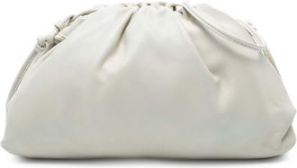Bottega Veneta Womens Pre-owned Lambskin The Mini Pouch Crossbody - Light Grey Leather - One Size