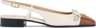 Valentino Garavani Light Beige Leather Ballerinas-Donna
