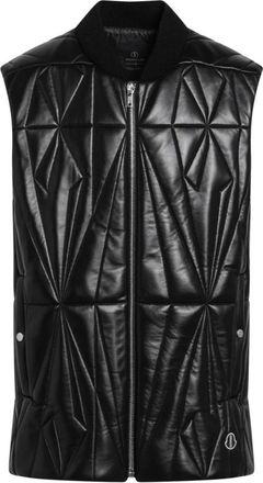 Rick Owens Flight Leather Vest - Heren - Bodywarmers - Zwart - L - Leer - Jassen