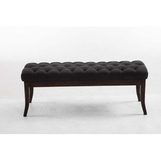 Clp Clp - Taburete Recibidor Ramses En Tela & Madera Oscura Gris Oscuro 120 Cm