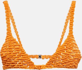 Roberta Einer Beaded cotton bralette