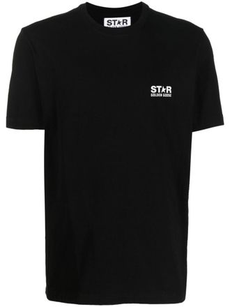 Golden Goose Black Round Neck Logo T-Shirt