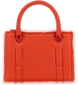 DENTRO Coral Leather Mini Otto Handbag