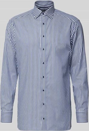 Olymp Regular Fit Businesshemd aus reiner Baumwolle mit Kentkragen in Marine, Gr&ouml;&szlig;e 39