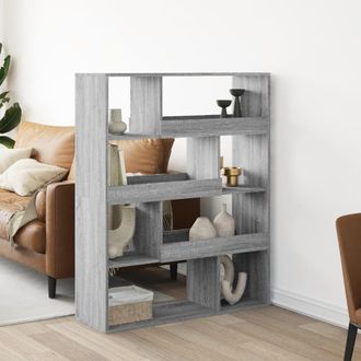 Berkfield Home Bookcase Grey Sonoma 100x33x125.5 cm Engineered Wood
