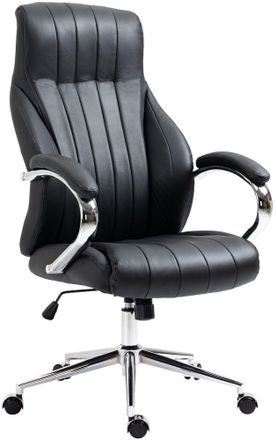 Clp Clp - Silla De Oficina Wigan En Cuero Real Negro