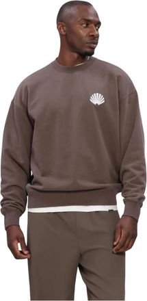 New Amsterdam Surf Association Logo Crewneck - Heren - Sweatshirts - Bruin - S - Katoen - Hoodies & sweatvesten