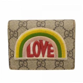 Gucci Brown Multi-Color Pvc Wallet (Bi-Fold) (Pre-Owned)