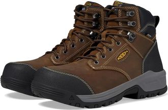 Keen Mens Keen Evanston 6 Combat Bison Black Carbon Toe Waterproof Boot GAL1345