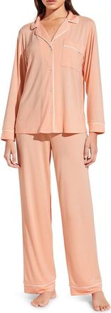 Eberjey Gisele Long Pajamas in Pink Nectar/Ivory at Nordstrom, Size Xx-Small