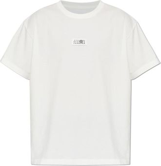 Maison Margiela T-shirt met logopatch - Heren - T-shirts - Wit - S - Katoen - Tops