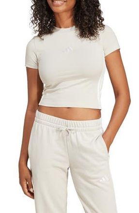 adidas 3-Stripe Baby T-Shirt in Wonder Alumina/White at Nordstrom Rack, Size Medium