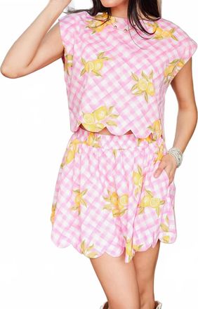 Merci Lemonade Two Piece Set In Pink