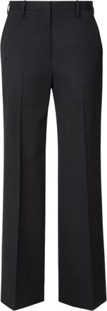 Fendi Broek - Dames - Straight fit broeken - Zwart - S - Katoen - Broeken