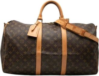 Louis Vuitton Pre-owned Weekend Bags, female, Brown, Size: ONE SIZE Pre-owned Keepall Bandouliere 50