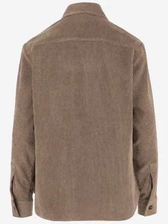 F.it Ribbed Nylon-Blend Shirt - Beige