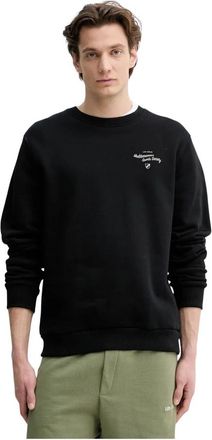 Les Deux Graphic-print Crew-neck Sweatshirt - Heren - Sweatshirts - Zwart - 2XL - Katoen - Hoodies & sweatvesten
