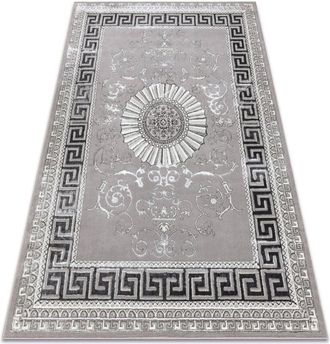 RugsX Rugsx - bliss Z160AZ246 carpet dark grey / grey - Frame, greek, exclusive, structural grey 180x270 cm