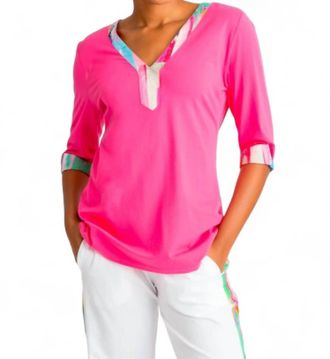 Berek Tie Dye Mixer Tee In Hot Pink