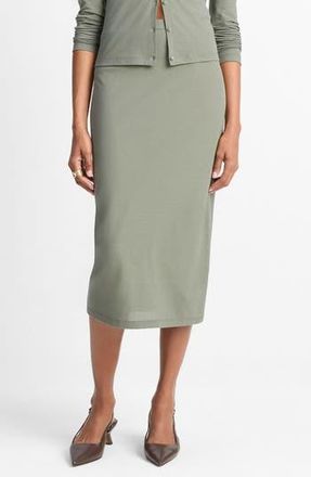 Vince Cotton Midi Skirt in Clay Sage at Nordstrom Rack, Size Xx-Small