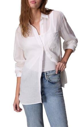 Rag & Bone Maxine Linen Button-Up Shirt in White at Nordstrom Rack, Size X-Small