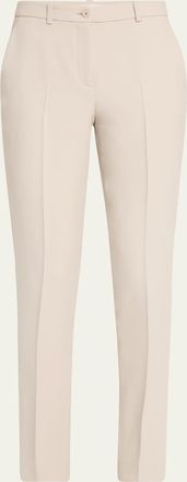 Michael Kors Samantha Double Crepe Sabl&eacute; Slim-Leg Pants