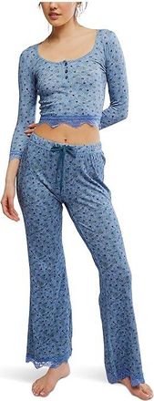 Free People Stolen Dance Sleep Sets Womens Pajama Sets Denim Combo : XL, Cotton/Lyocell