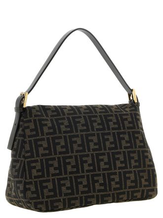 Fendi Jacquard Shoulder Bag - Brown