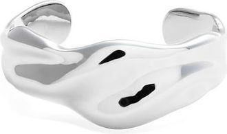 Ettika Wavy Metal Cuff Bracelet in Silver at Nordstrom