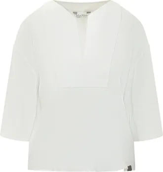 Max Mara White Boxy Solid Shirt