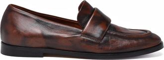 Lorena Paggi Brown Leather-Blend Classic Loafers
