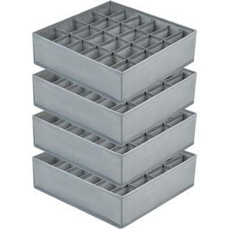 OEM Caja De Almacenamiento Plegable - Tela Antihumedad Antimoho Sin Polvo - 32x32x10 Cm - Para Calcetines Y Ropa Interior - 4 Unidades