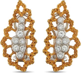 Buccellati 18K Yellow Gold 0.60ct Diamond Clip-On Earrings BU22-011326