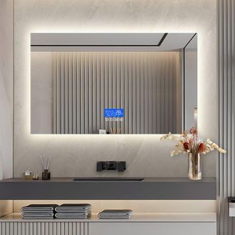 OEM Espejo Led De Ba&ntilde;o 100 X 60 Cm - 3 Temperaturas (3000/4000/6000k), Antiempa&ntilde;ante, Pantalla Digital, T&aacute;ctil