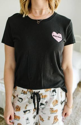 PJ Salvage Dog Mom T-Shirt In Black