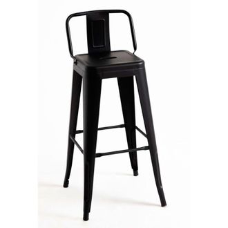 Regalos Miguel Taburetes Altos - Taburete Torix Respaldo - Negro Mate