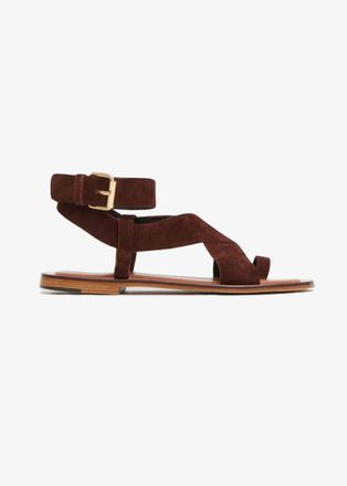 Mansur Gavriel Womens Ankle Sandal In Chocolate