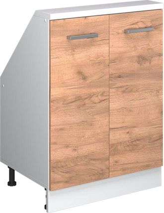 Vicco Armario Para Tejado Inclinado Rion, Roble Blanco/dorado, Con 2 Puertas, Vicco